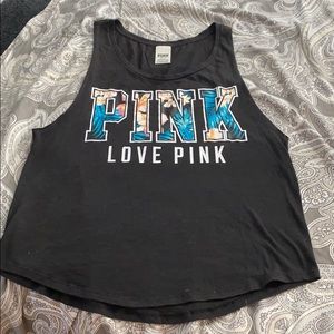 Pink muscle tank top